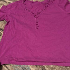 Women's Purple Ruffle Top